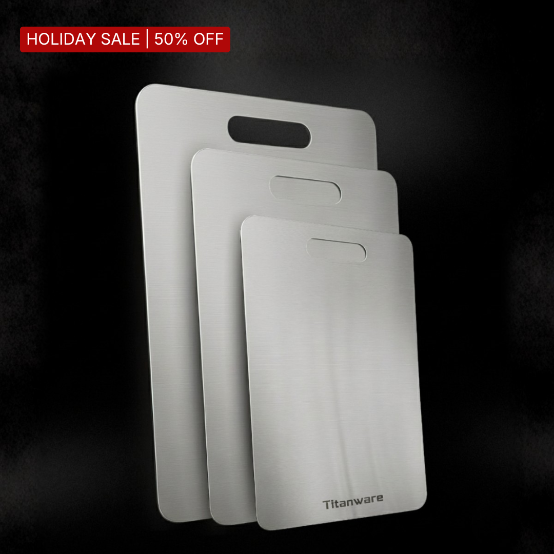 Titanware™ 100% Pure Titanium Cutting Board Set (S+M+L)
