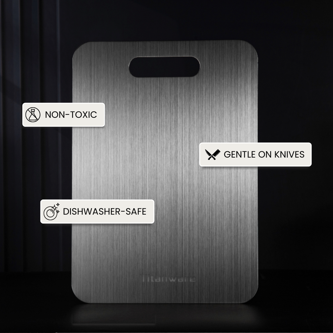Titanware™ 100% Pure Titanium Cutting Board Set (S+M+L)